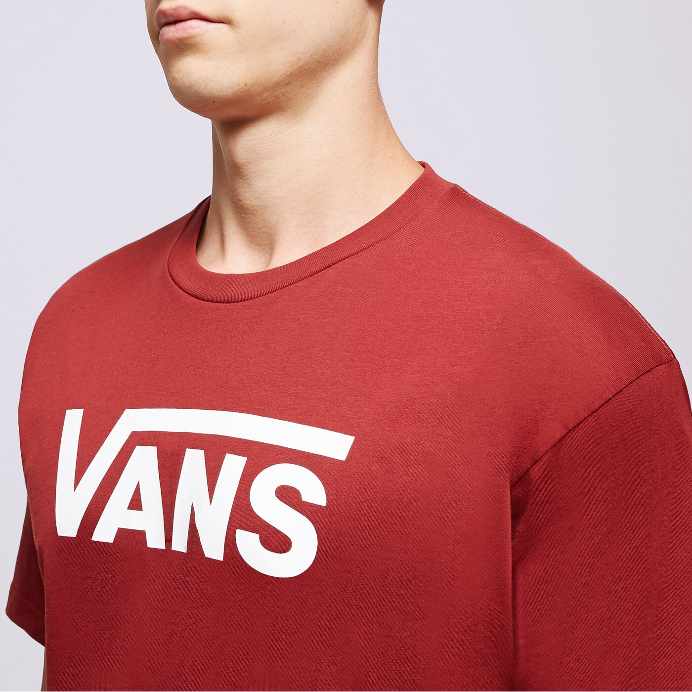 VANS T-SHIRT MN VANS CLASSIC SYRAH-WHITE Dunkelrot