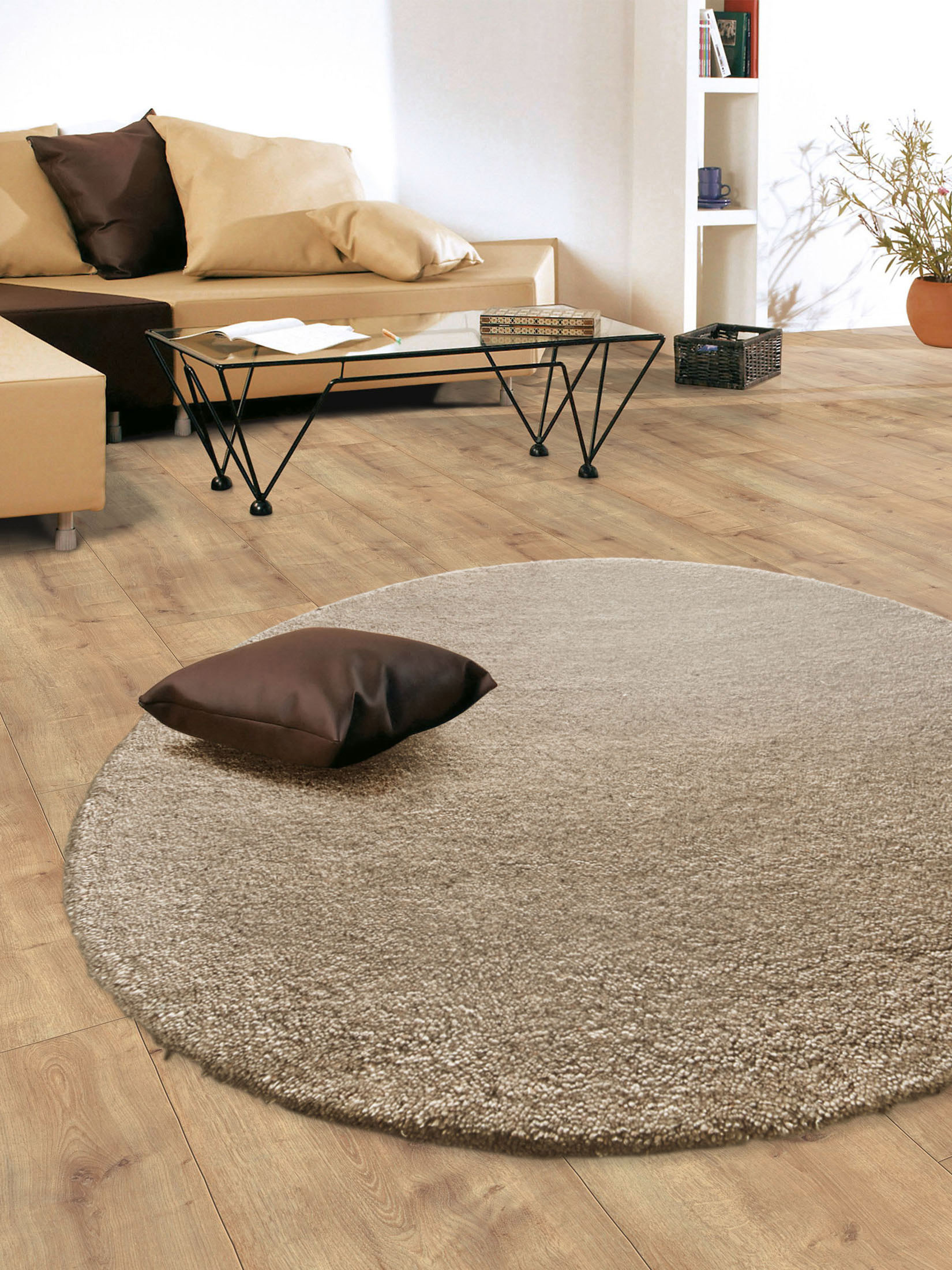 Atlas Berber-Teppich, Dunkelbeige