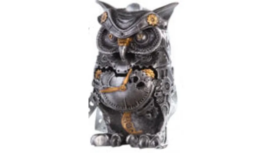 GILDE Skulptur Steampunk Owl