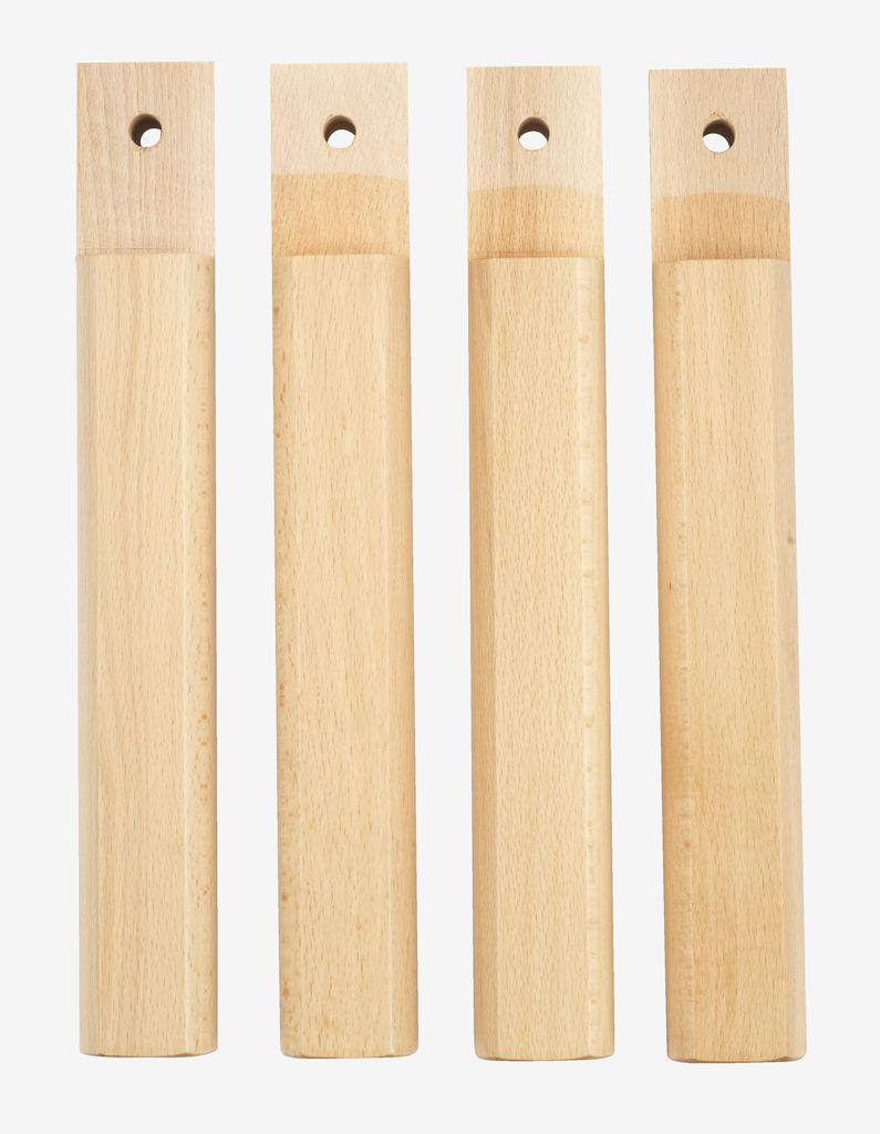 KARPELVA Nogi do łóżka szer. 4,3 x dł. 3,5 x wys. 23 cm KARPELVA buk 4 szt./opakowanie