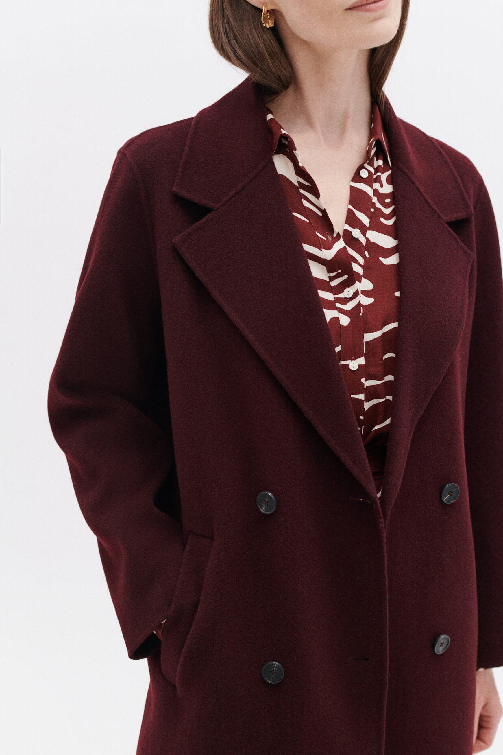 Manteau grenard prune femme