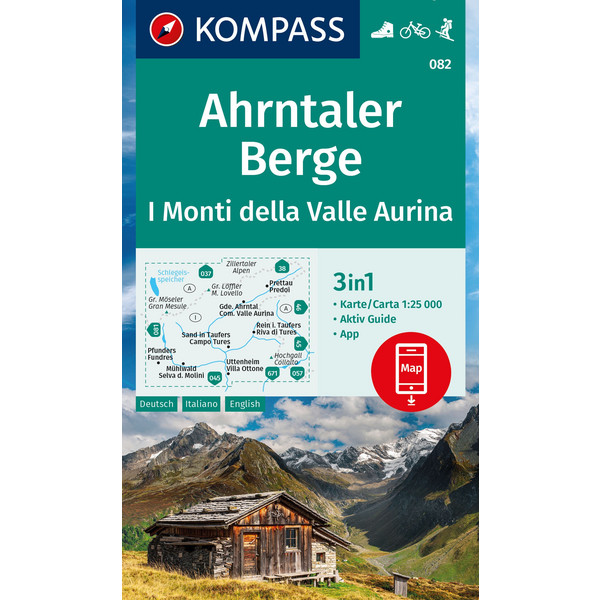 KOMPASS WANDERKARTE 082 AHRNTALER BERGE