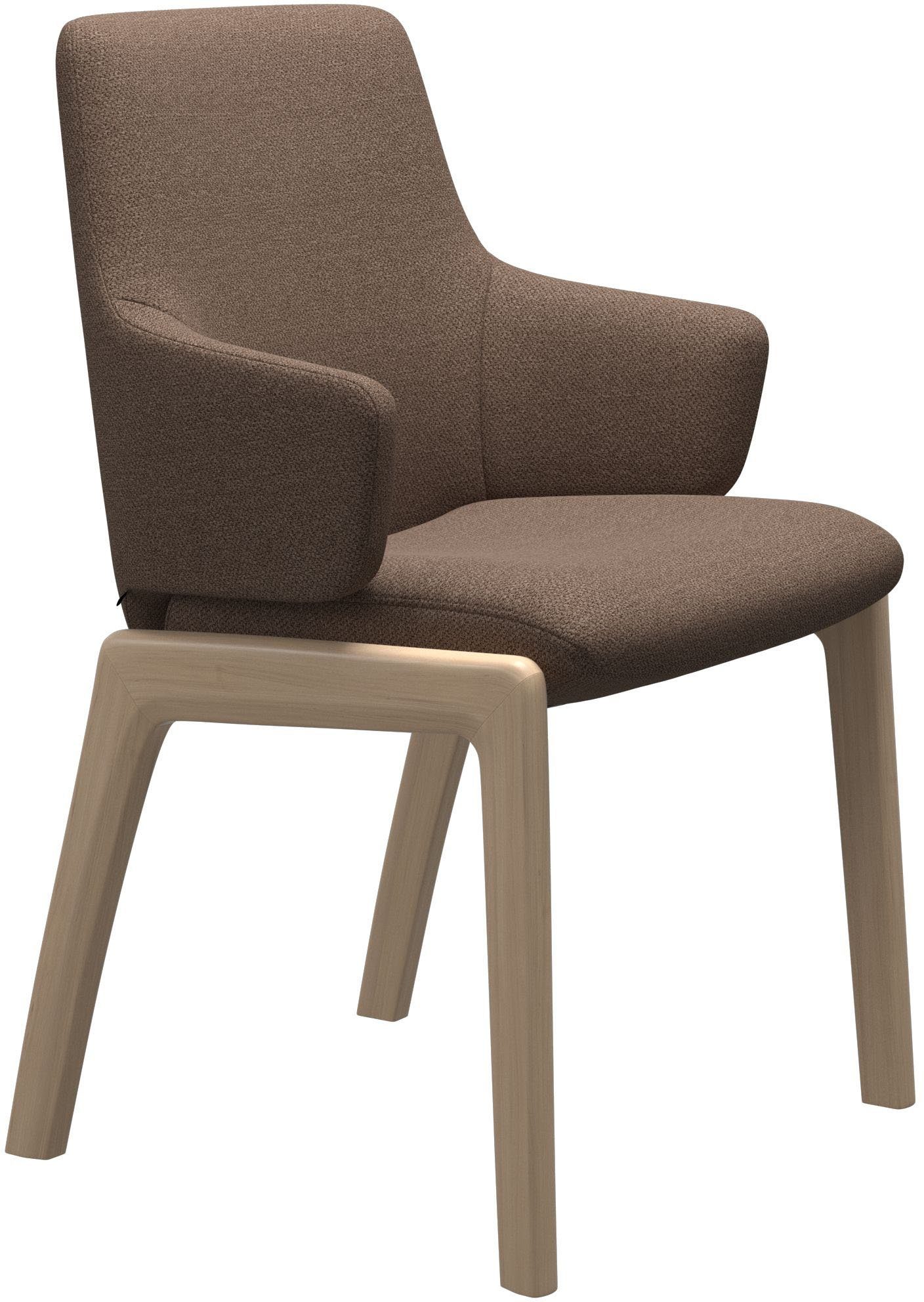 Stressless® Polsterstuhl Laurel, Low Back mit Armlehne, Größe L, mit abgerundeten Beinen in Eiche natur