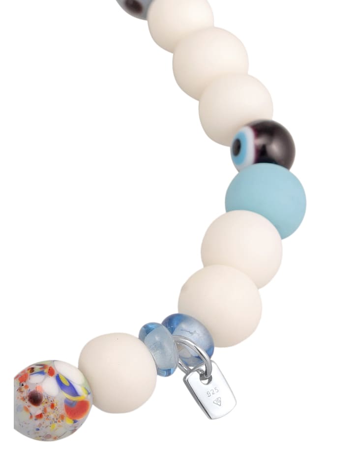 KUZZOI Armband Resin Smiling Face, mit Smiling Face in Weiß günstig kaufen 23 cm