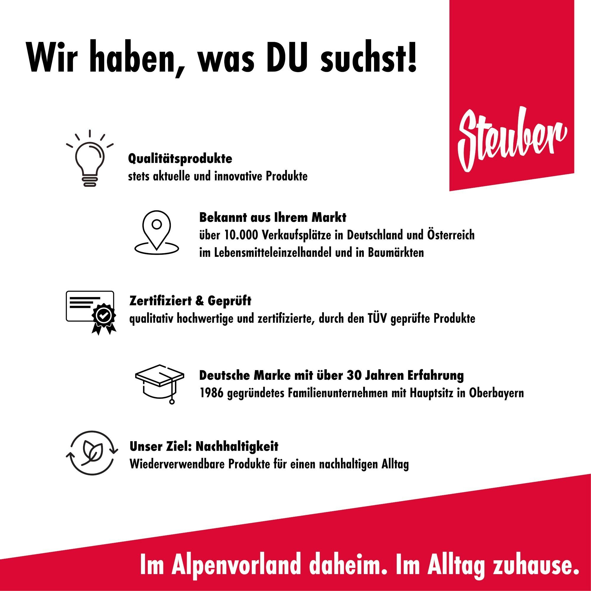 Steuber Teleskopleiter (1-St), Leitersturzsicherung mit Antirutsch-Auflage