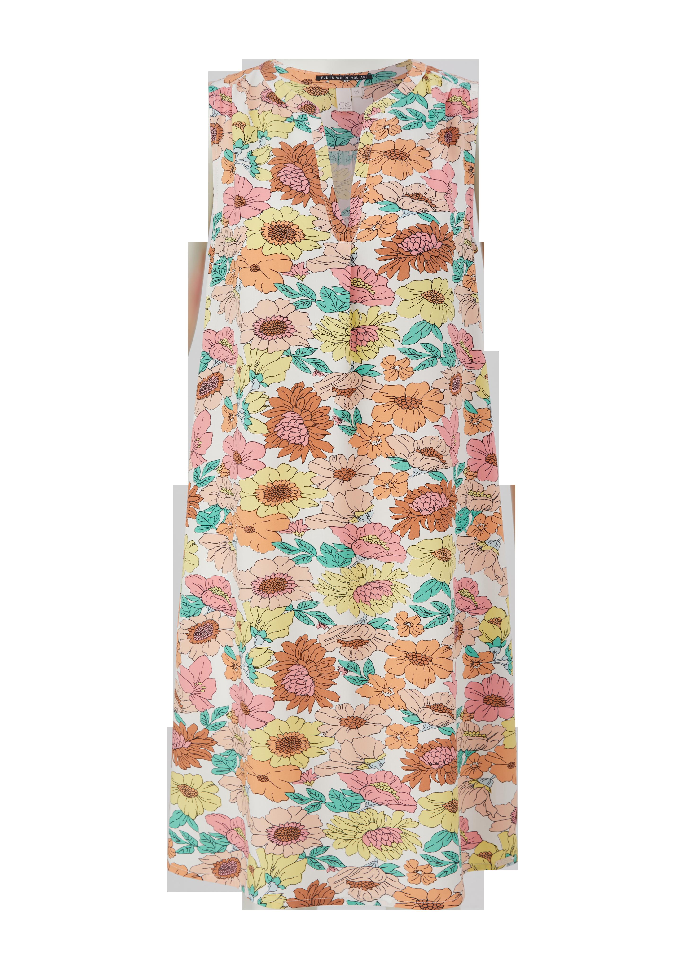 Viskosekleid mit Raffung  2130203-08A0