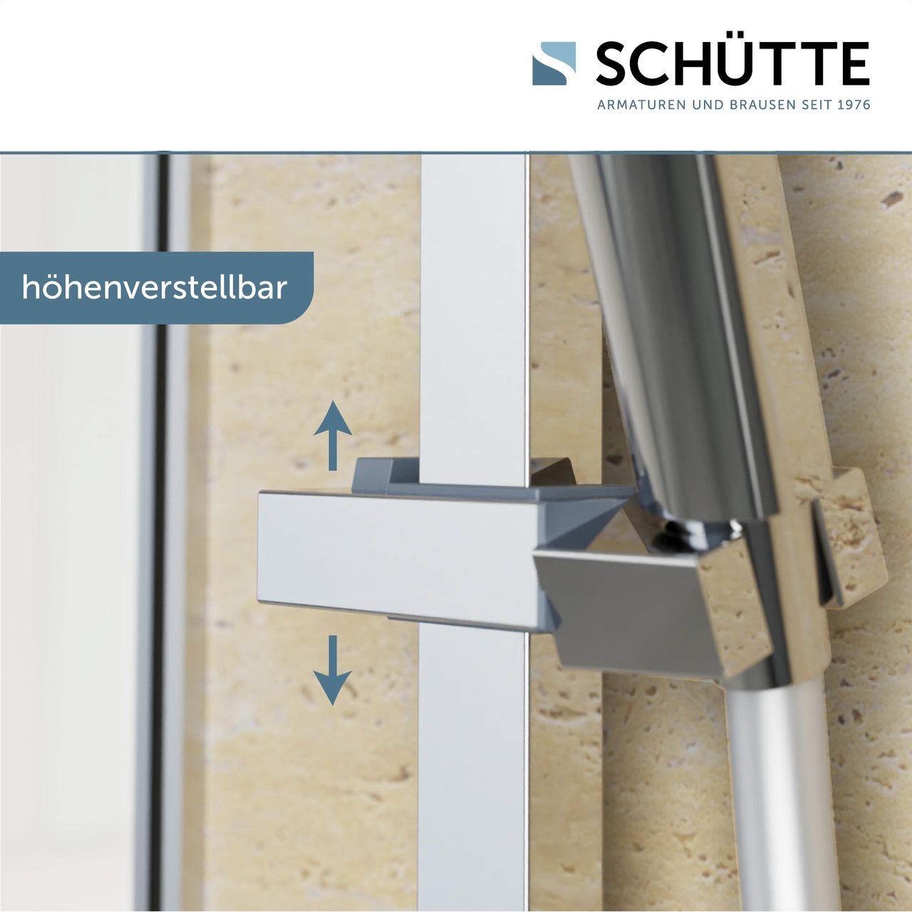 Schütte RAVENNA Stangenbrauseset, Chrom/Weiß