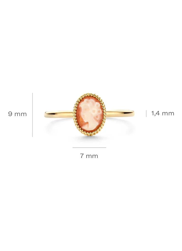 Anel Blush em ouro amarelo 14 quilates com pedra 1250YCA