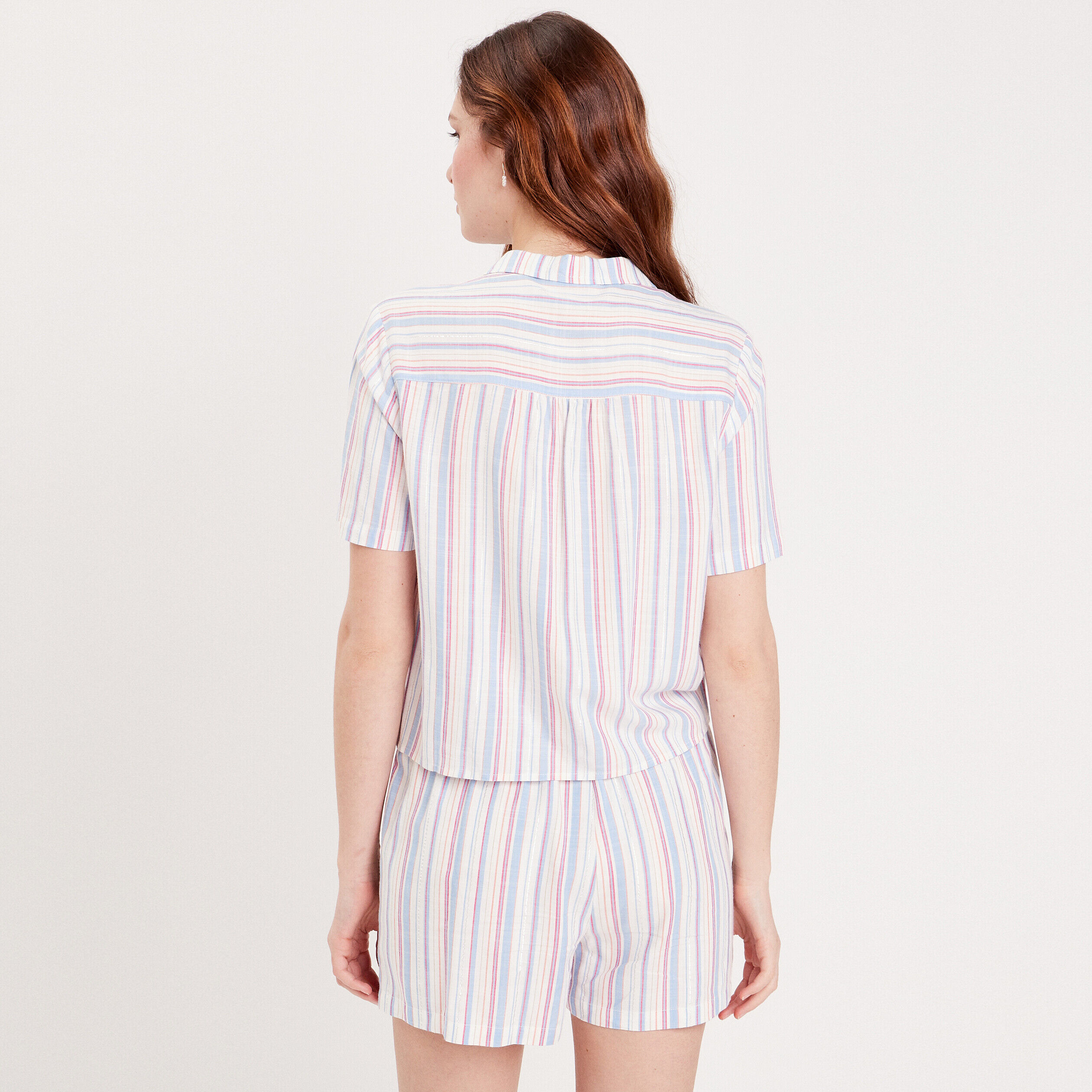 Chemise manches courtes blanc femme | Cache Cache