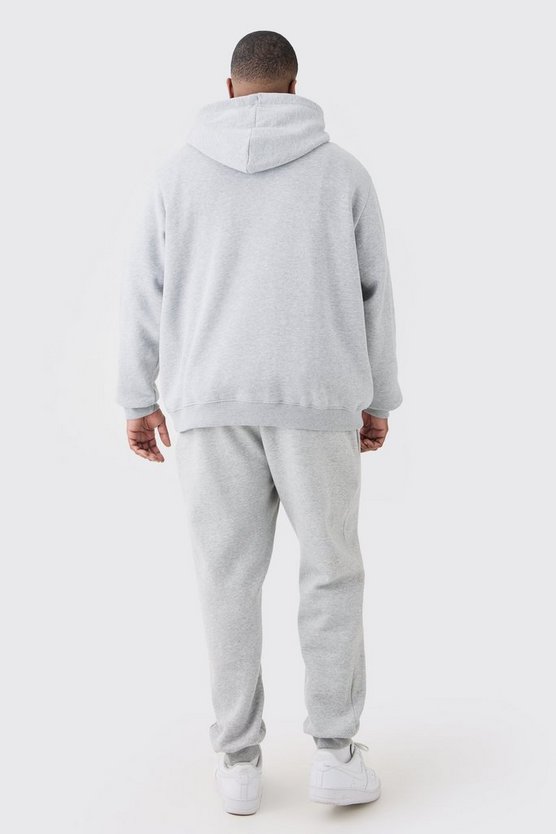 Plus Basic Hoodie in Grau