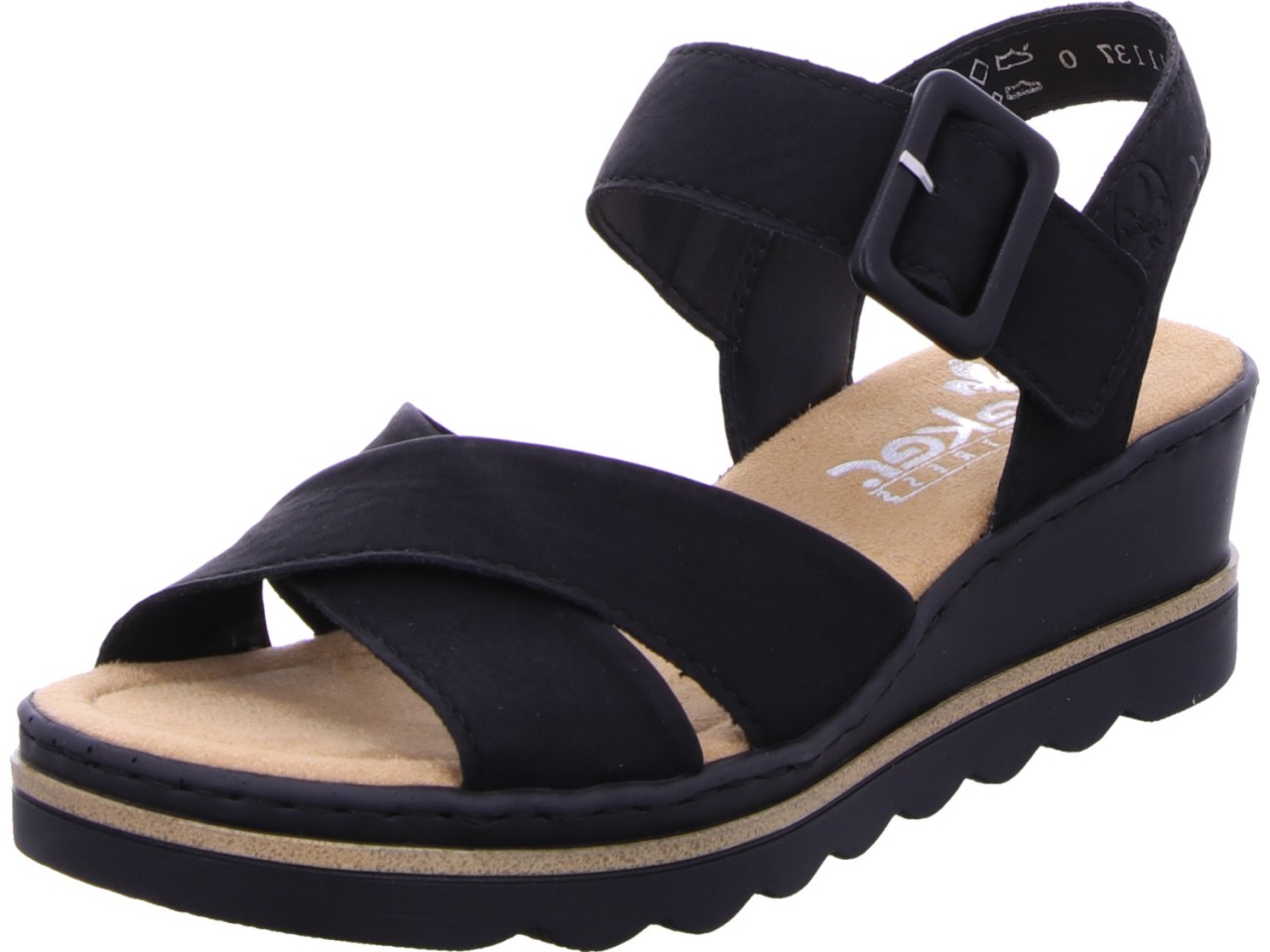 RIEKER Klassische Sandalen schwarz
