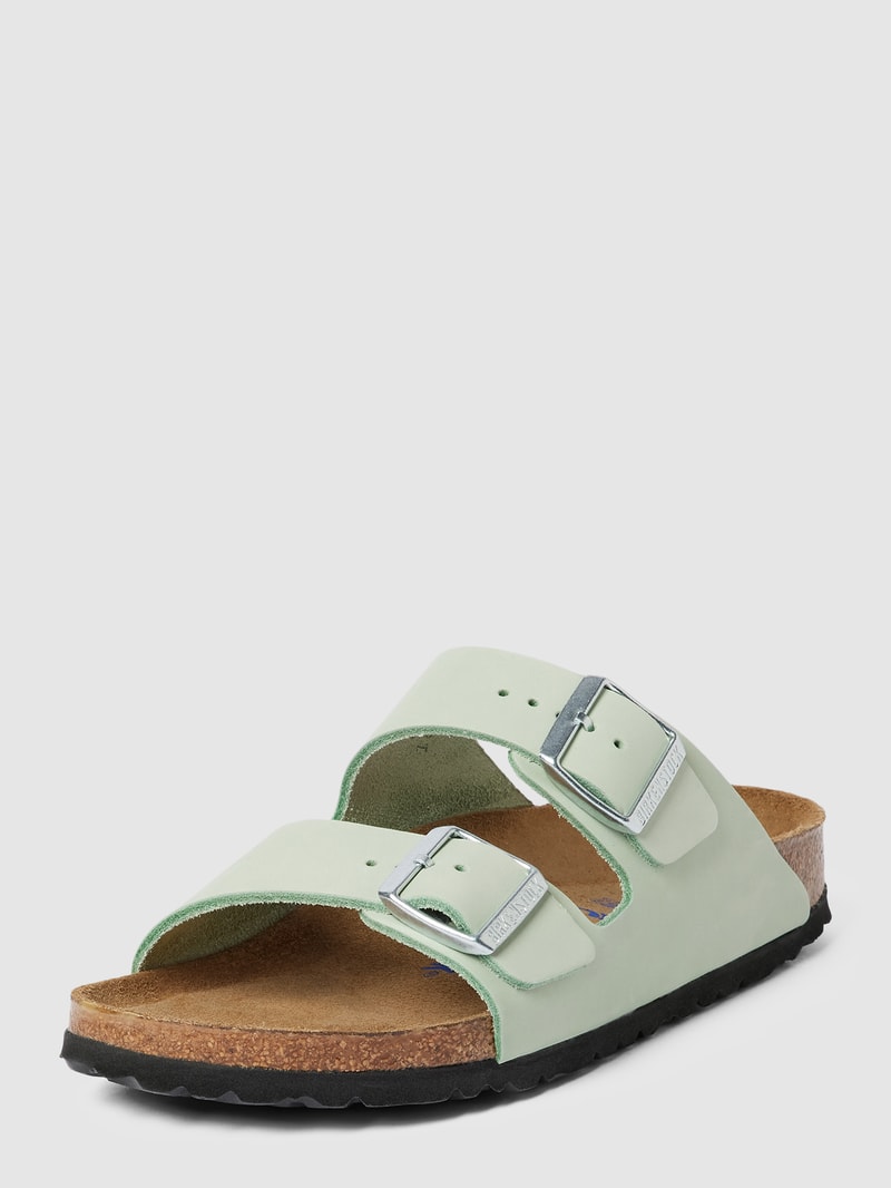 Sandalen aus Leder mit Dornschließen Modell 'Arizona' in mint
