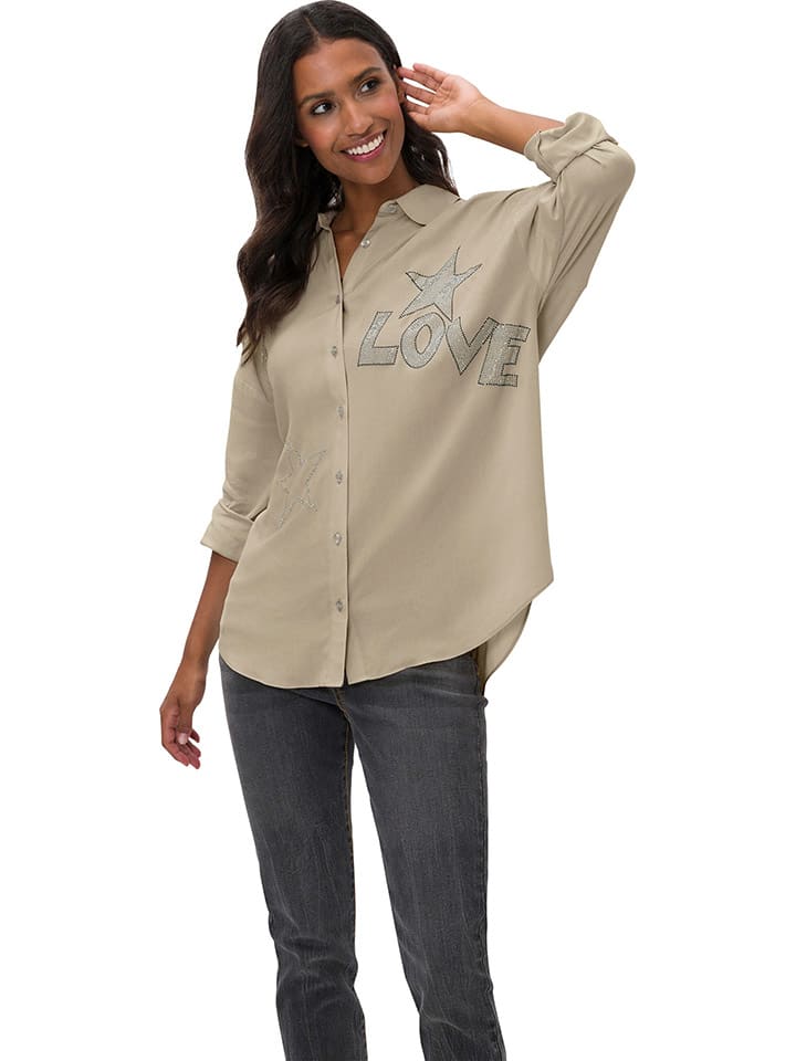 Heine Hemd in Taupe günstig kaufen