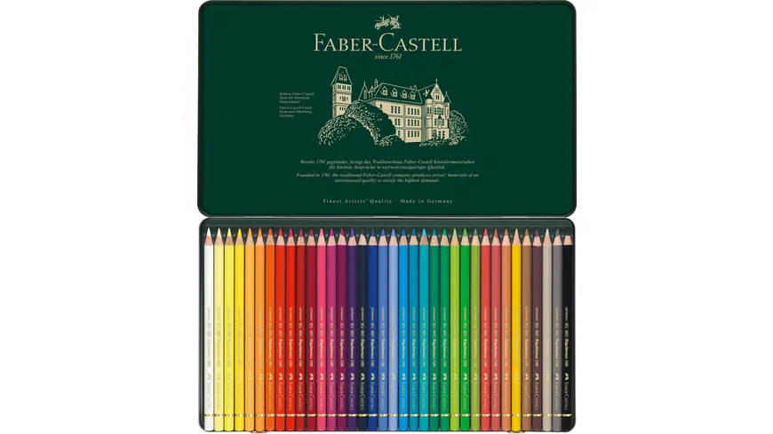 FABER-CASTELL Farbstift Polychromos 36er Metalletui