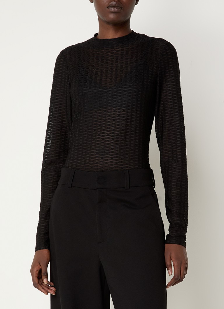 Vanilia Top en résille semi-transparente