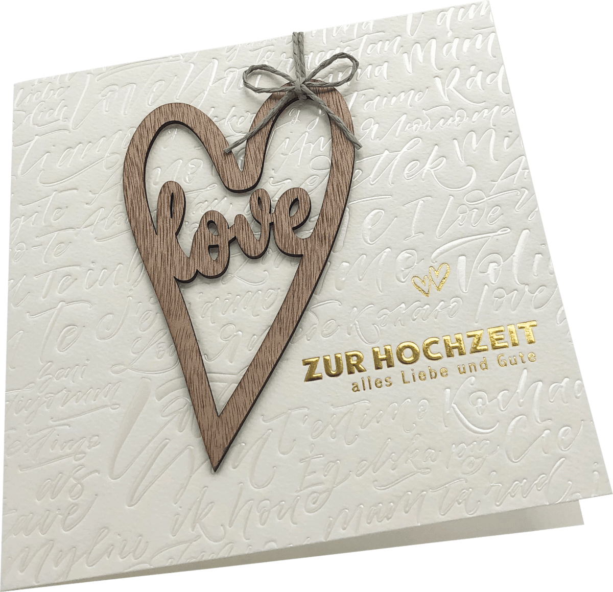Grußkarte Hochzeit Handmade, 1 St