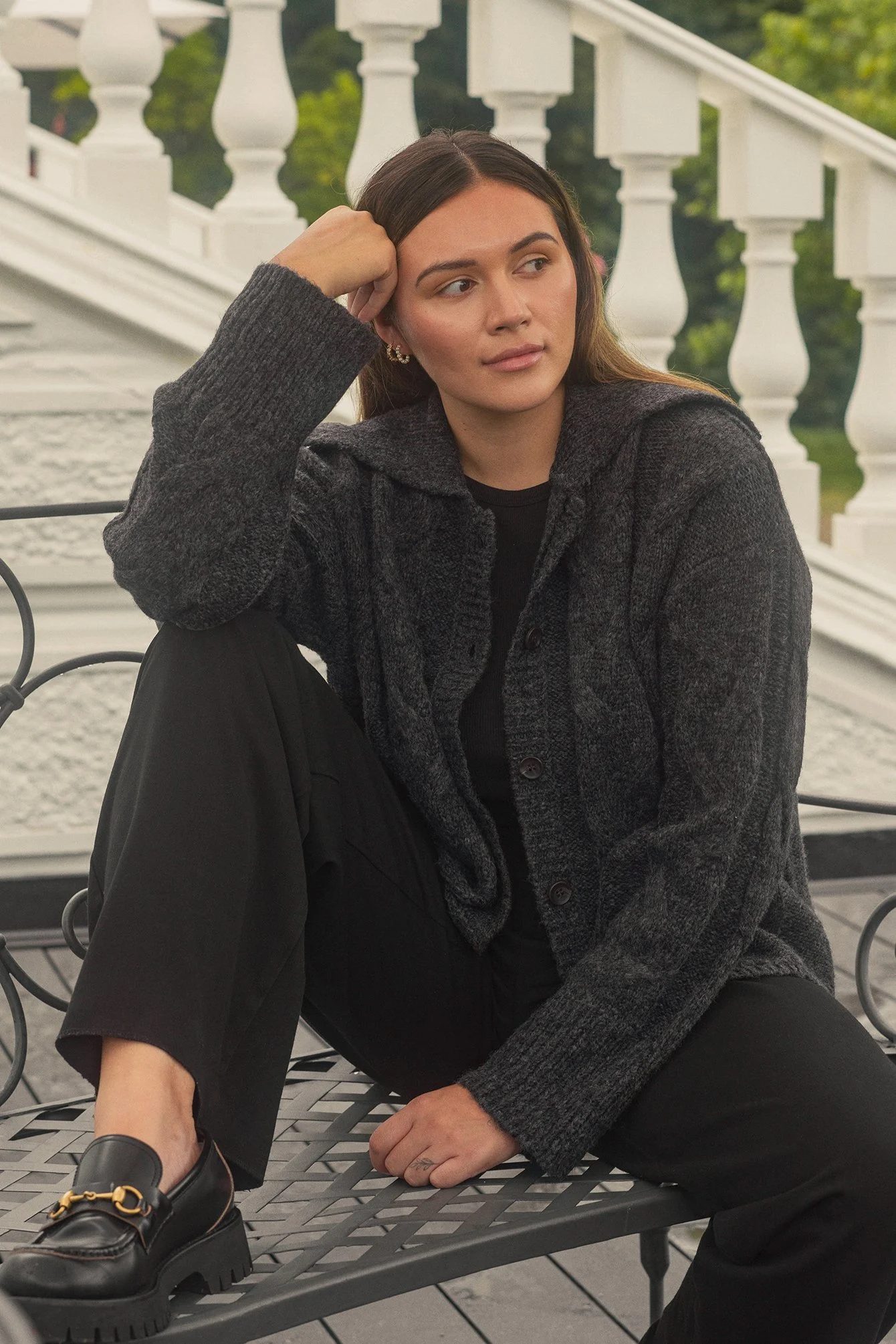 Strickcardigan mit Knöpfen