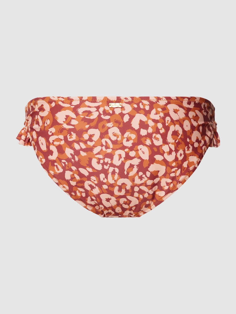 Bikini-Slip mit Allover-Muster Modell 'CLASSIC RUFFLE' in rosa