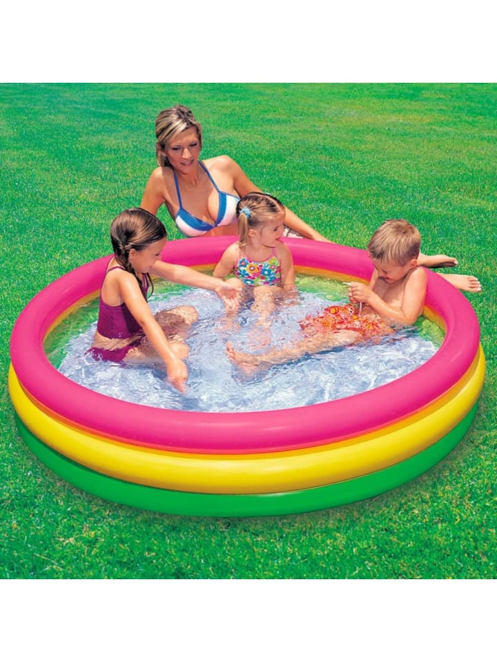 Intex Planschbecken Sunset Glow Baby Pool 3-Ring 114x25cm in bunt günstig kaufen onesize