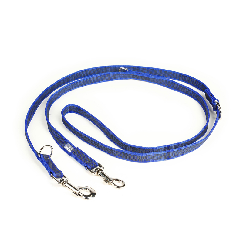 JULIUS-K9 Hundeleinen JULIUS-K9 Führleine verstärkt 20mm blau/ grau