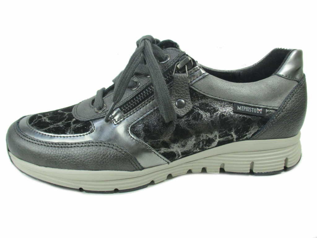 MEPHISTO Komfort Schnürer grau Ylona Graphite
