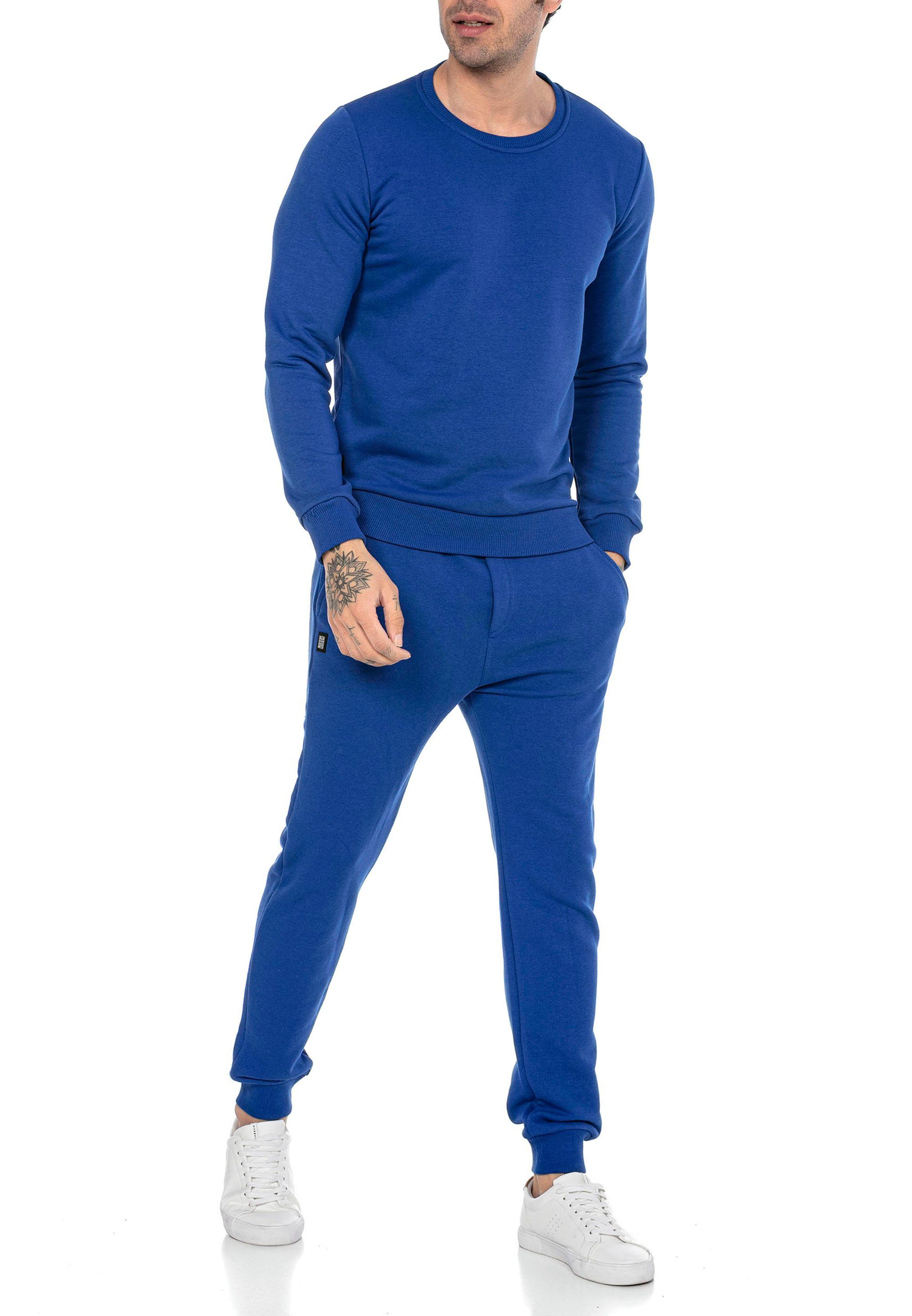 RedBridge Jogginganzug Red Bridge Herren Jogginganzug Set Sweatshirt Hose Premium Basic (Spar-Set, 2-tlg), Premium Qualität, gemütlich, vielseitig