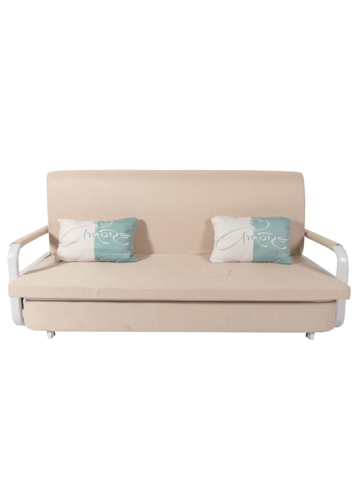 MCW Schlafsofa M83 Schlafcouch Couch Sofa, Stoff/Textil beige günstig kaufen onesize