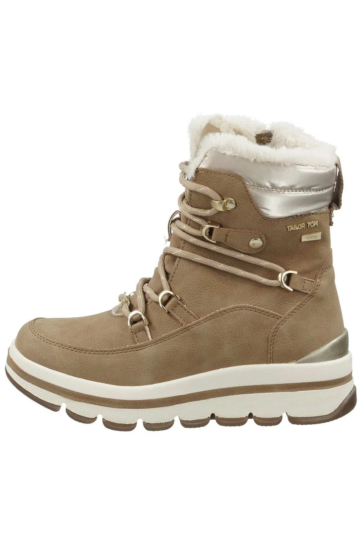 Tom Tailor  Stiefelette - Beige - Flacher Absatz