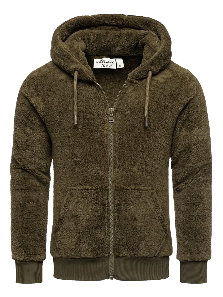 Amaci&Sons Teddyfell Jacke BERWYN in Khaki günstig kaufen
