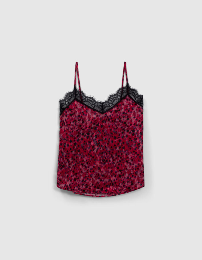 Top rose esprit lingerie imprimé léo rock Femme