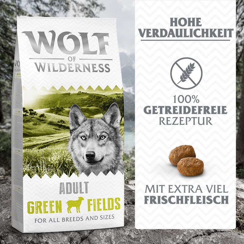 Wolf of Wilderness Adult 'Green Fields' - Lamm