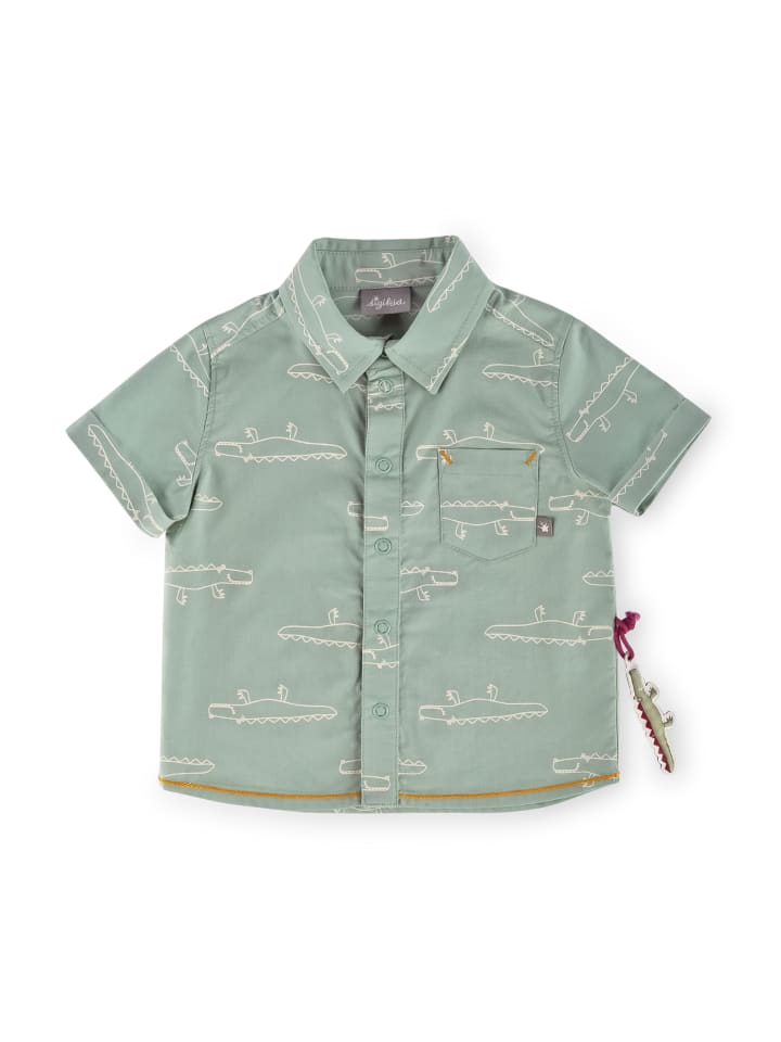 Sigikid Batist Hemd Happy Crocodile in mintgrün günstig kaufen