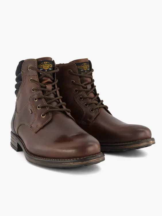 AM SHOE Leder Schnürboots