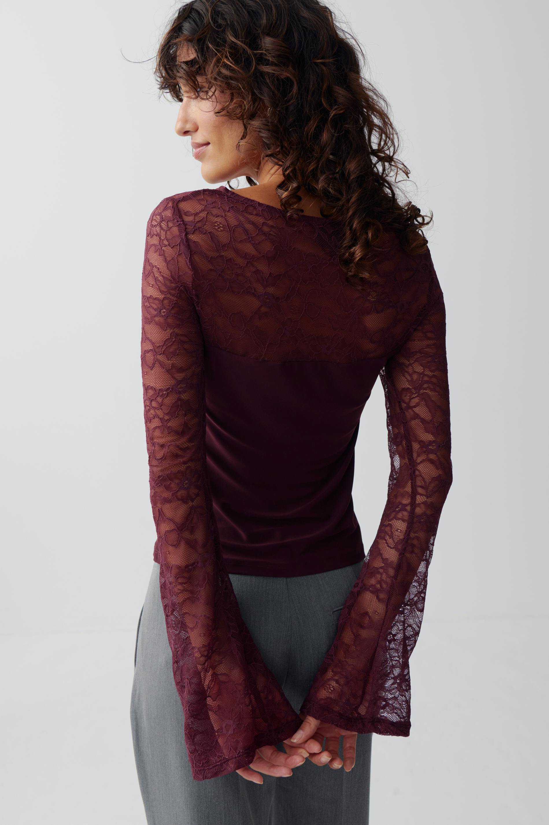 Cutout lace top