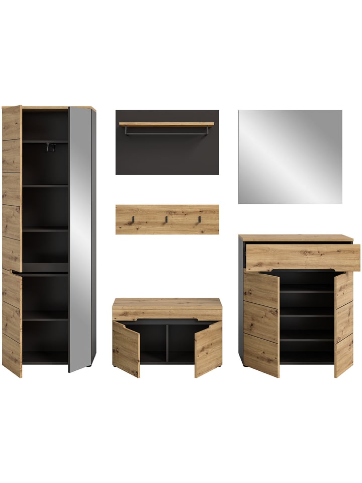 ebuy24 Garderobenmöbel Canu Eiche 255 x 37 cm günstig kaufen onesize