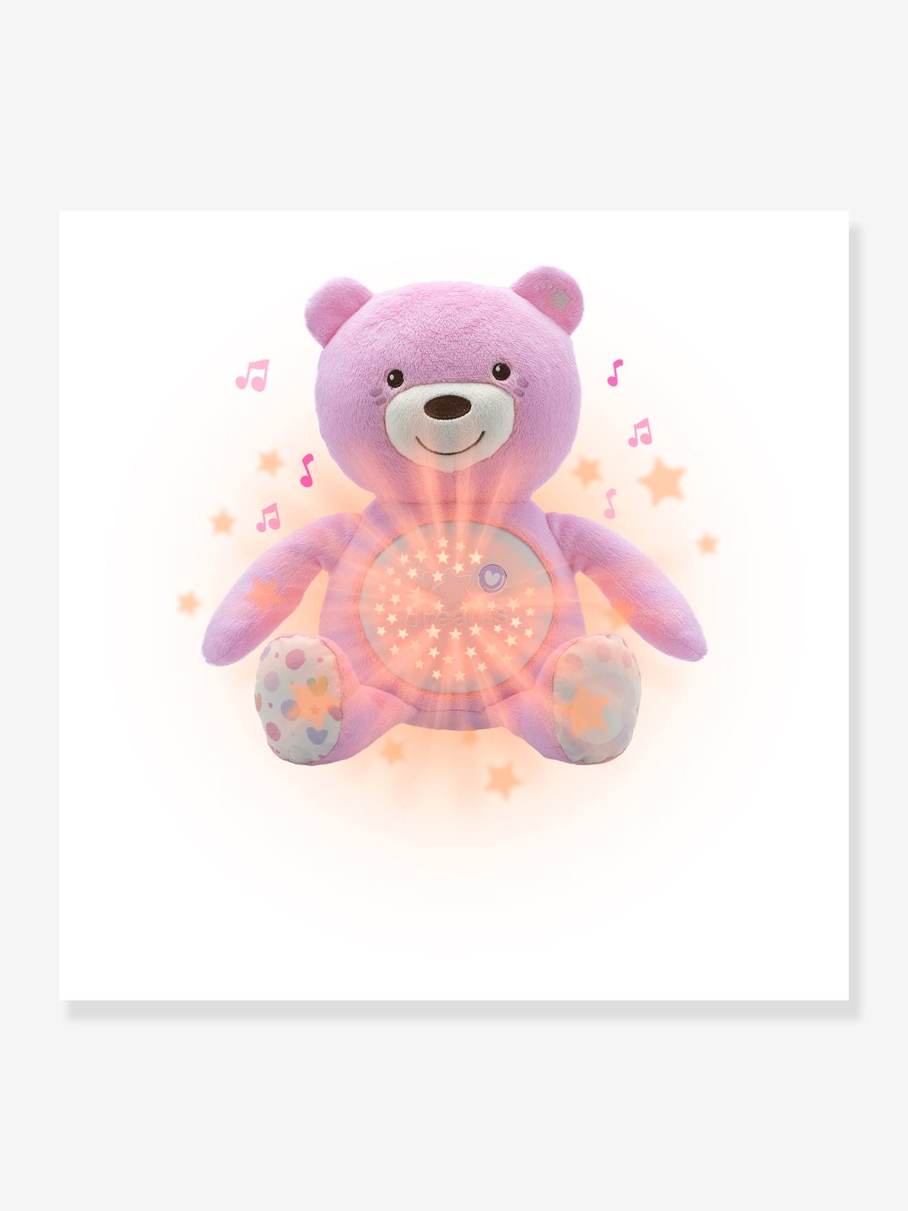 Ourson projecteur CHICCO rose