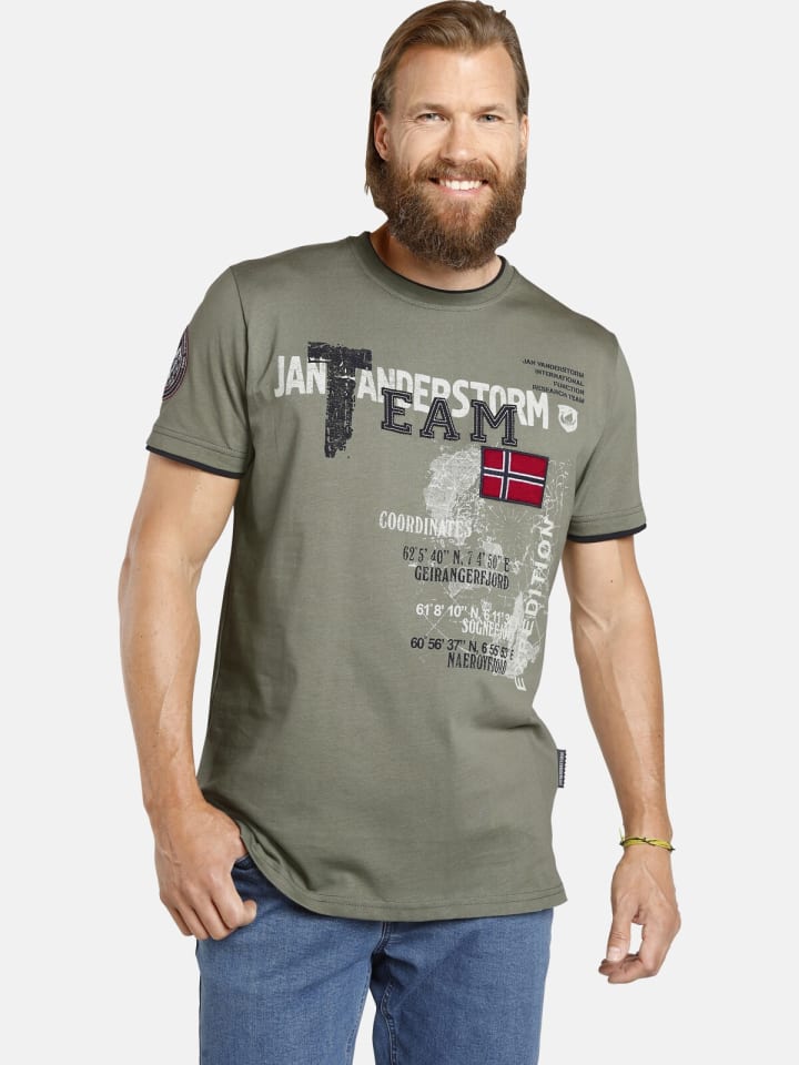 Jan Vanderstorm T-Shirt SÖLVE in oliv günstig kaufen