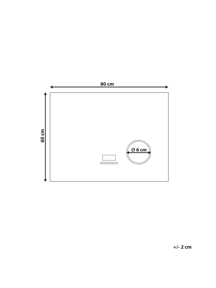 Beliani Badezimmerspiegel MONTARON in Silber - (W) 80 x (H) 60 x (L) 4 cm günstig kaufen onesize