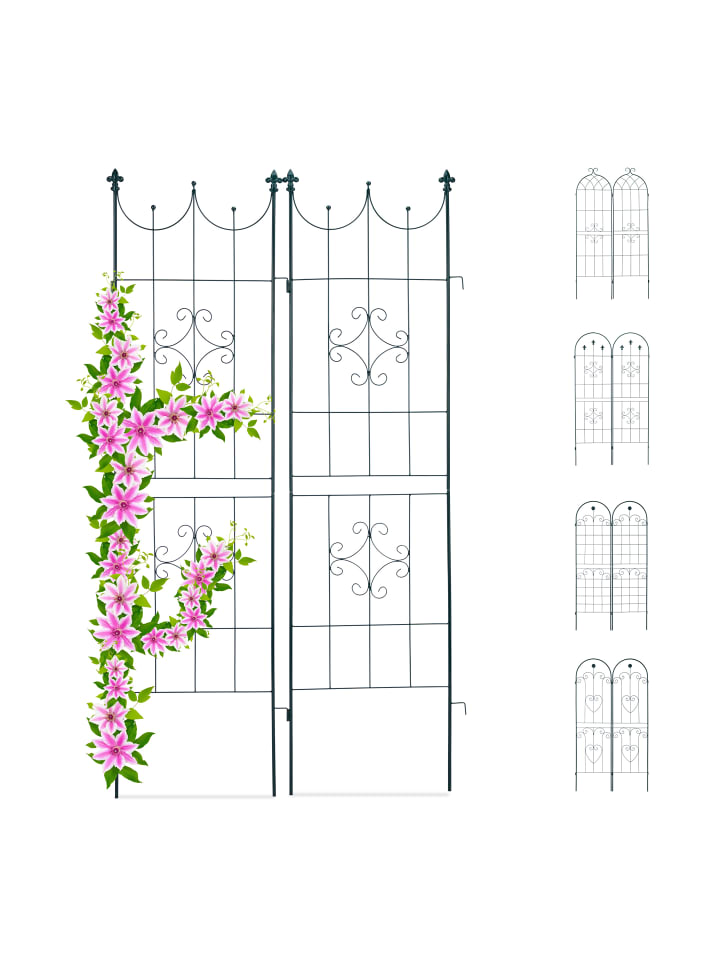 relaxdays 2x Rankgitter Zierspitze - (B)50 x (H)180 cm günstig kaufen onesize