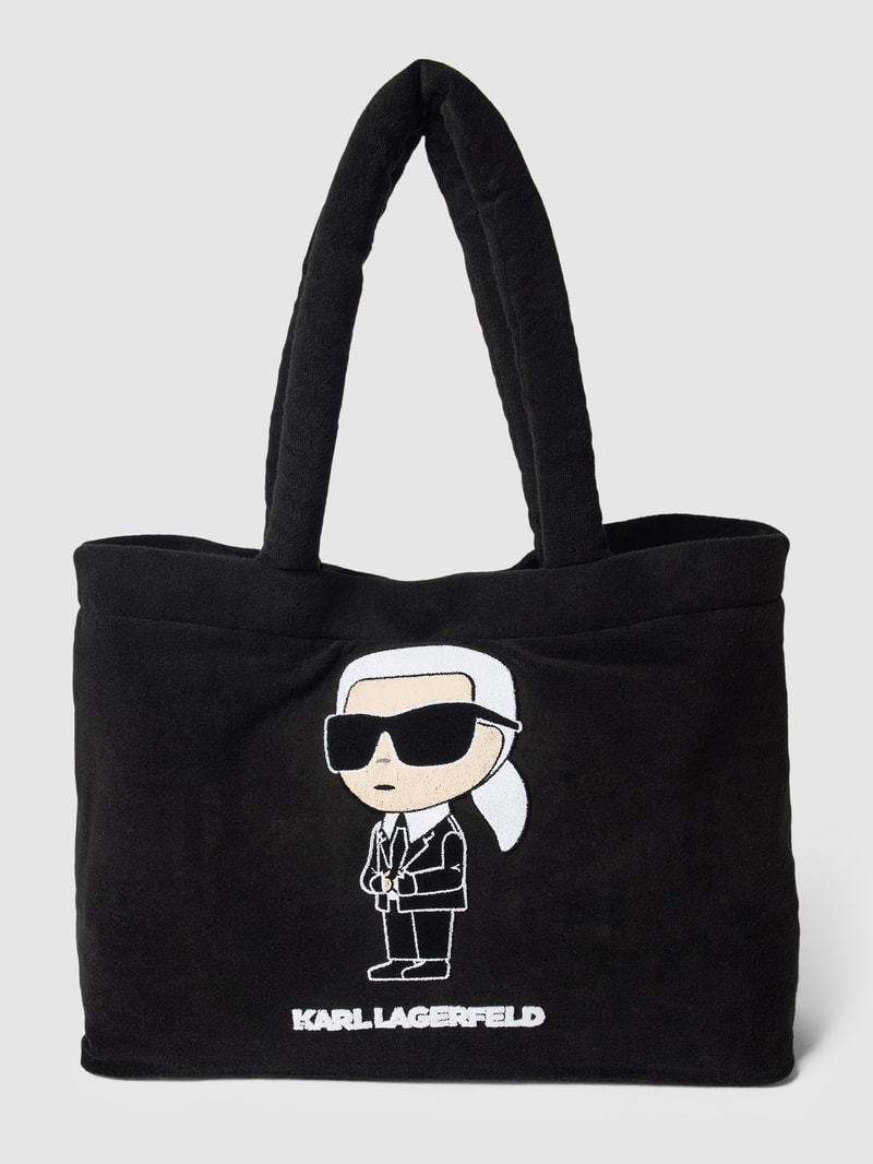 Shopper mit Motiv-Applikation Modell 'k/ikonik 2.0' in schwarz