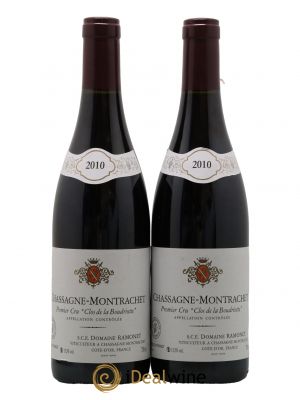 Chassagne-Montrachet 1er Cru Clos de la Boudriotte Jean-Claude Ramonet  2010 - Lot de 2 Bouteilles