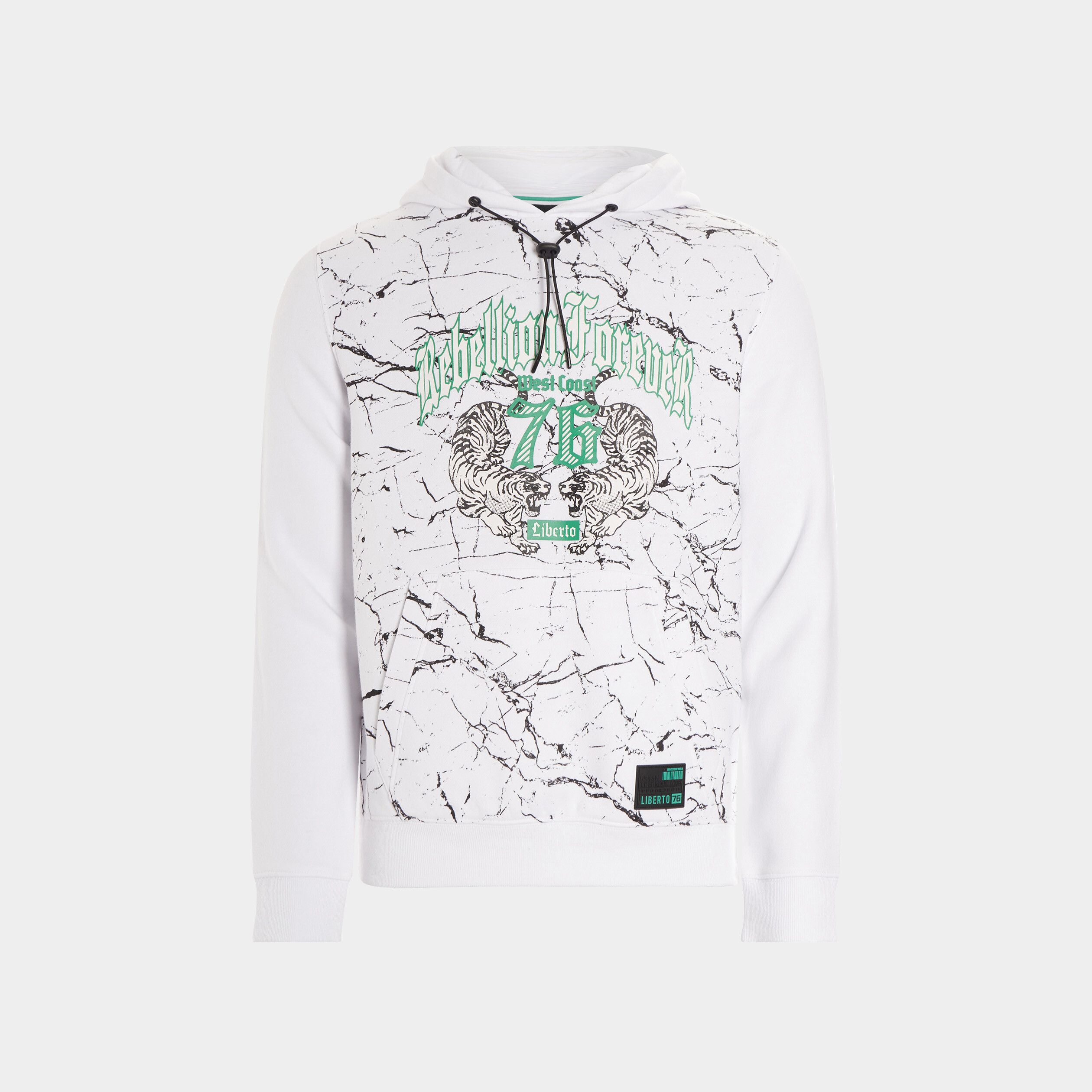 Sweat à capuche hoodie Liberto blanc homme | La Halle