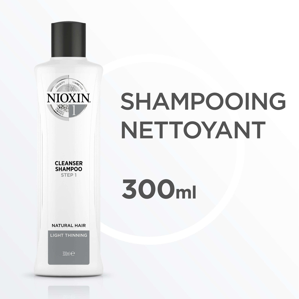 Nioxin NIOXIN System 1 Cleanser 300ml Shampoing pour cheveux normaux à fins et naturels
