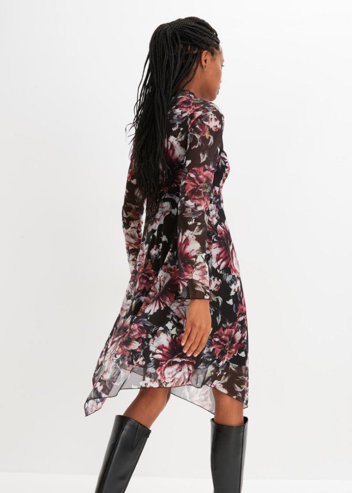 Asymmetrisches Mesh-Kleid