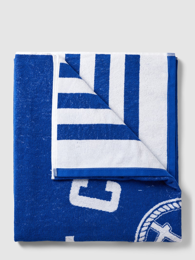 Handtuch mit Label-Detail in blau