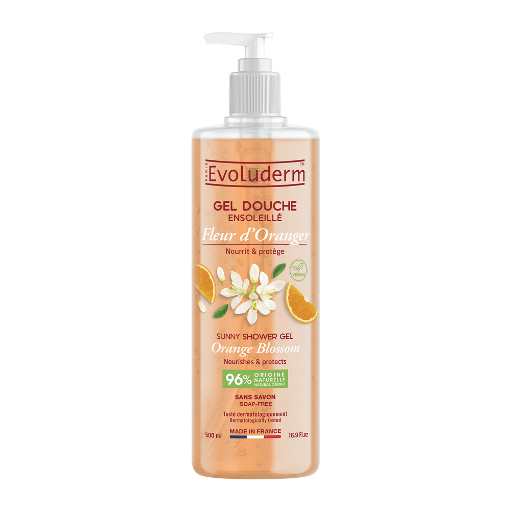 evoluderm Gel Douche Fleur D'oranger - 500ml Gel Douche