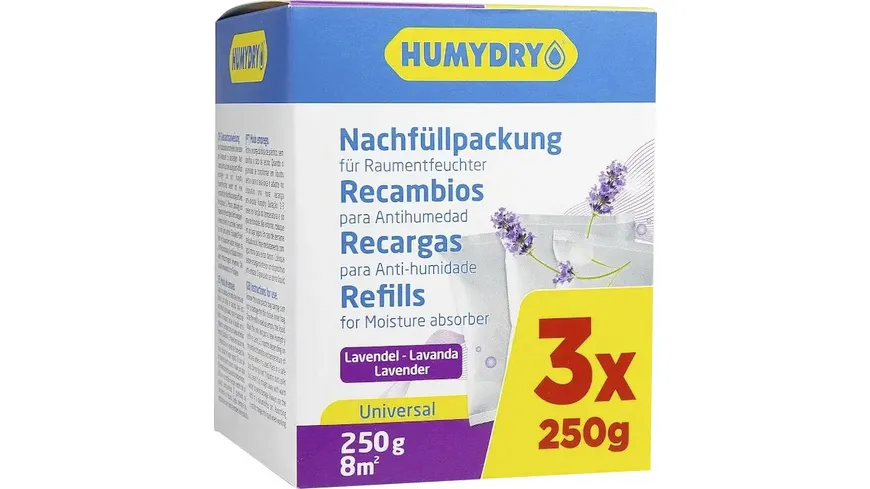 HUMYDRY Raumentfeuchter Nachfüllpackungen Lavendel 1.35 kg