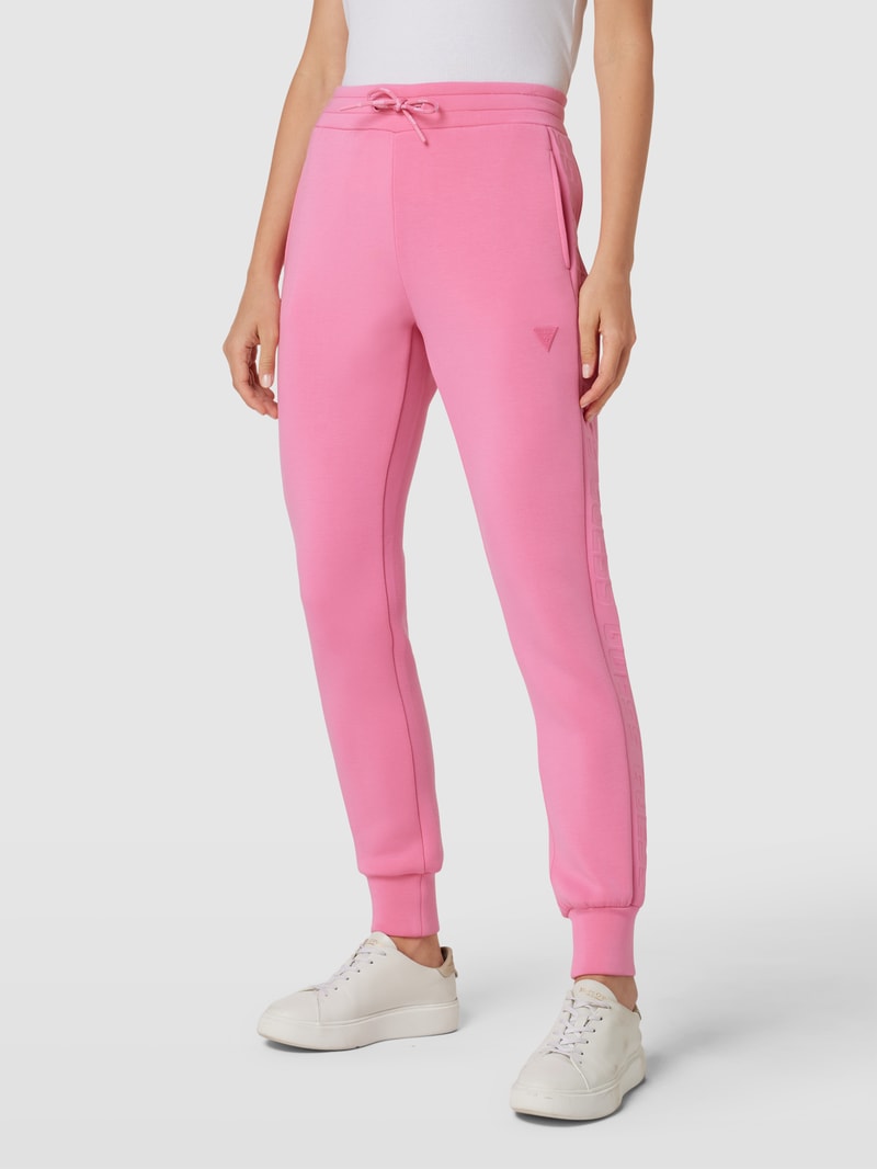 Sweathose mit Label-Patch Modell 'Allie' in pink