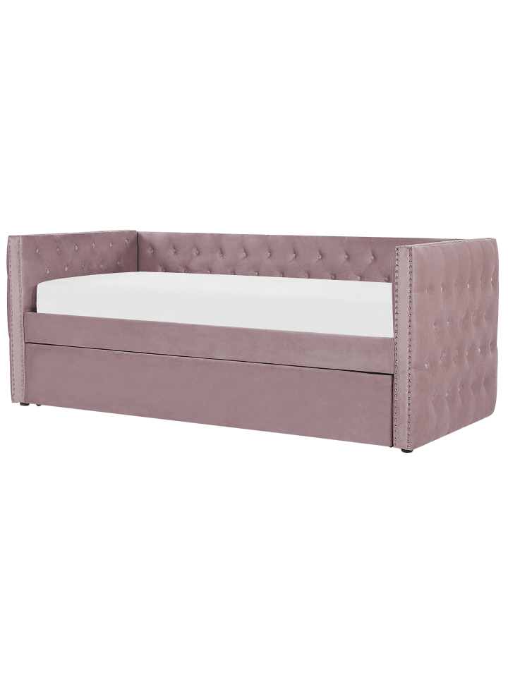 Beliani Tagesbett GASSIN in Rosa - (W) 100 x (H) 88 x (L) 231 cm günstig kaufen onesize