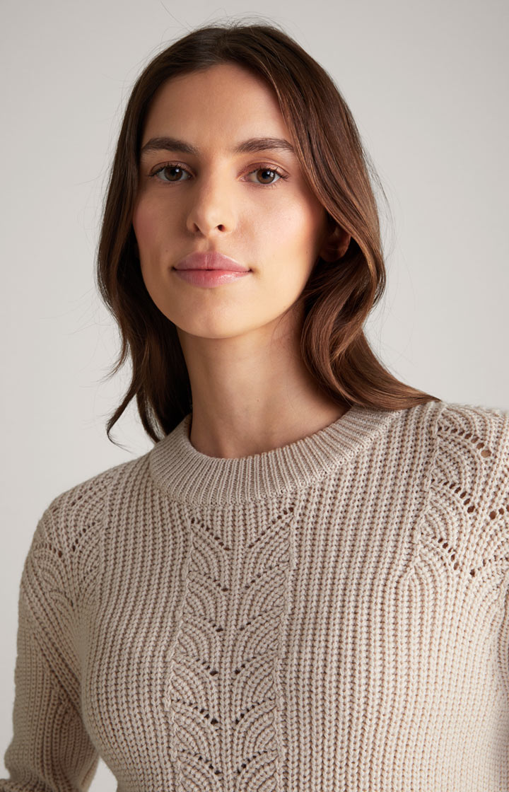 Strick-Pullover in Nude